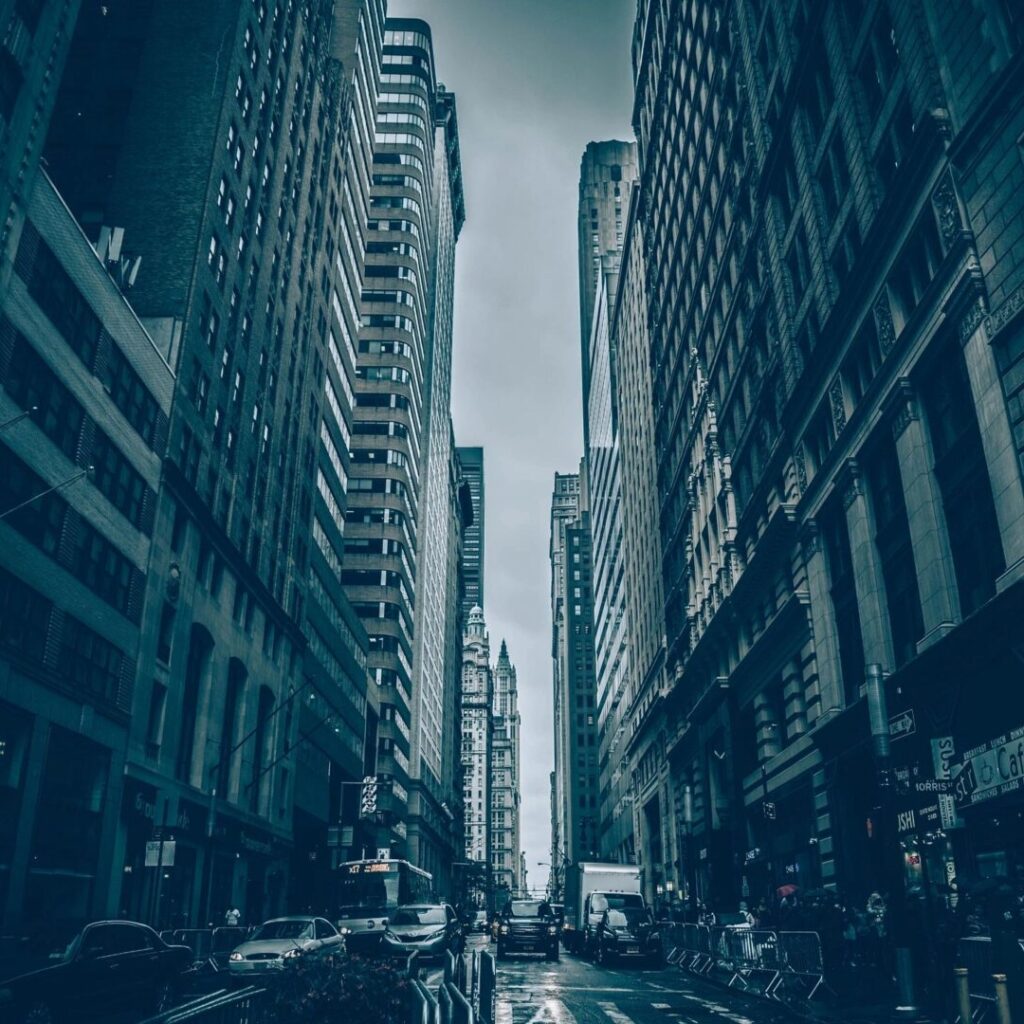 Photograph of Manhattan street scene